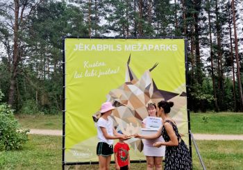 Pozitīvas emocijas pēc ģimeņu pasākuma Jēkabpils Mežaparkā
