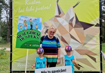 Pozitīvas emocijas pēc ģimeņu pasākuma Jēkabpils Mežaparkā