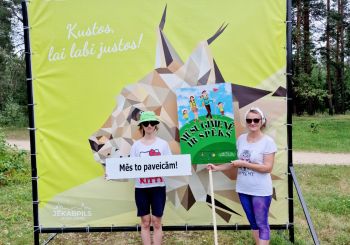 Pozitīvas emocijas pēc ģimeņu pasākuma Jēkabpils Mežaparkā