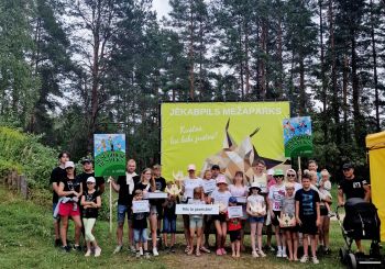 Pozitīvas emocijas pēc ģimeņu pasākuma Jēkabpils Mežaparkā