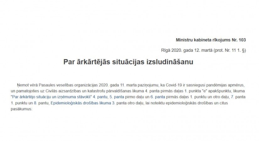 Ievērojot izsludināto ārkārtas situāciju, uz laiku tiek mainīta biedrības darbība