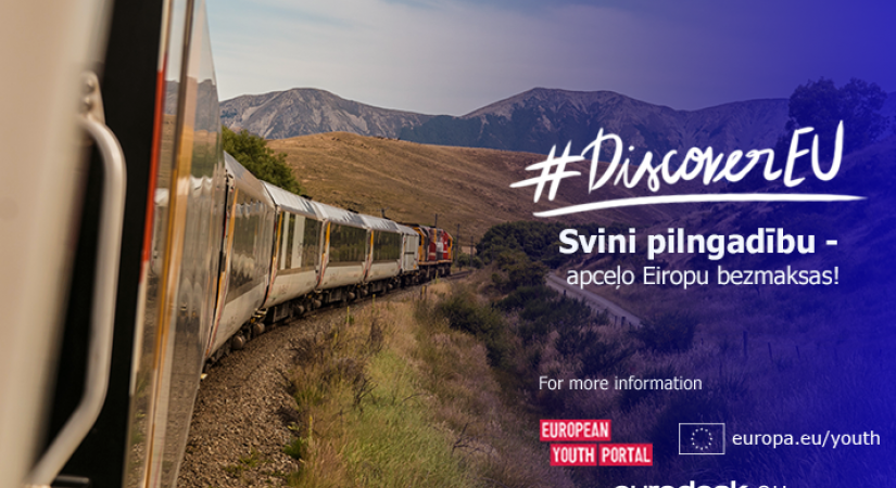 Vēl nedēļu 18 gadīgie jaunieši var pieteikties “DiscoverEU”, lai apceļotu Eiropu