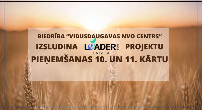 Izsludina LEADER projektu iesniegumu pieņemšanu