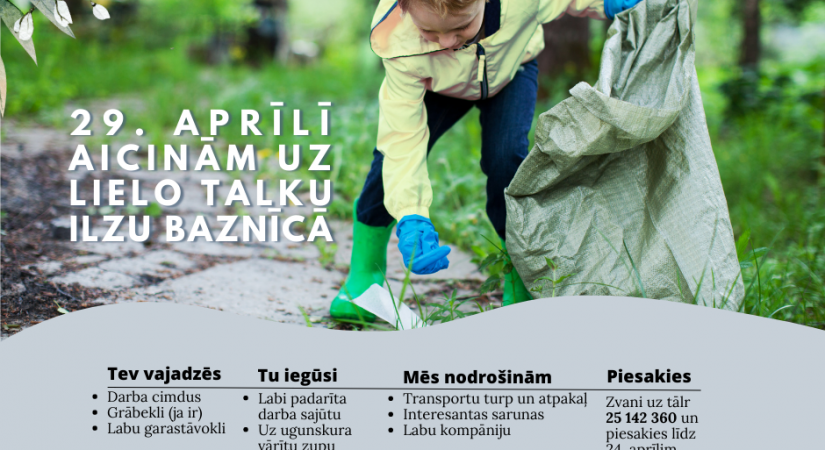Aicinām uz talku Ilzu baznīcā