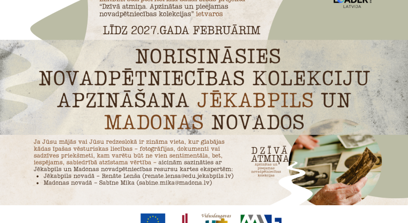 Norisināsies novadpētniecības kolekciju aprakstīšana un kartēšana Jēkabpils un Madonas novados