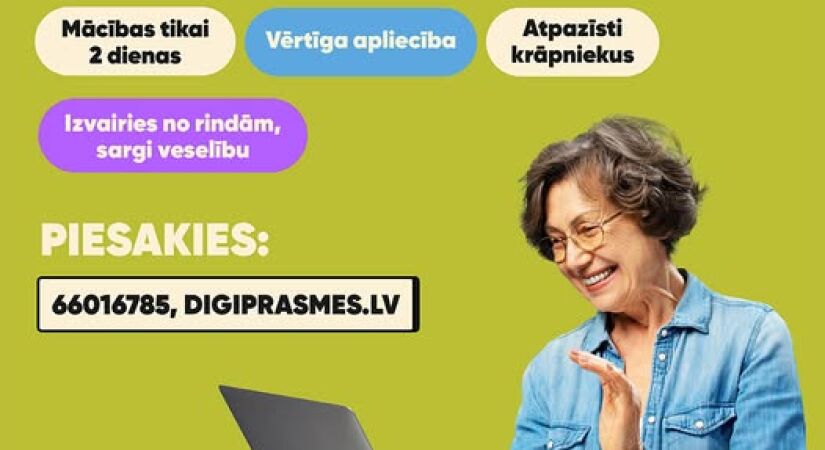 Piesaki savu tuvinieku senioru digitālo prasmju mācībām