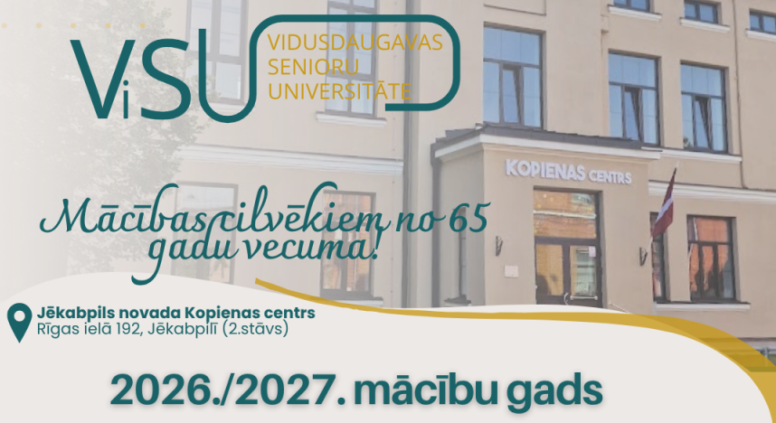 Vidusdaugavas Senioru universitāte sauc atpakaļ uz skolu