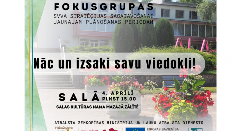 Nākamā SVVA stratēģijas fokusgrupas tikšanās 4. aprīlī, Salā