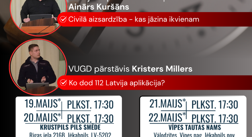 Izmanto iespēju un piedalies civilās drošības apmācībās Jēkabpilī un novadā