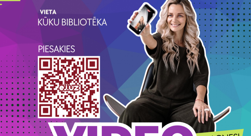 Jaunieši aicināti uz video veidošanas apmācībām “Video spēks: radi, montē, iedvesmo”