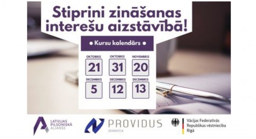 NVO pārstāvjiem iespēja pieteikties apmācībām par interešu pārstāvniecību