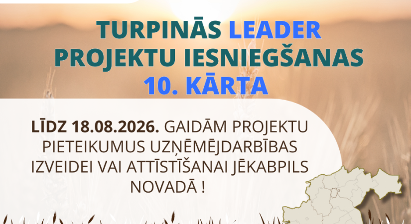 Turpinās LEADER projektu iesniegumu pieņemšana uzņēmējdarbības atbalsta rīcībās 
