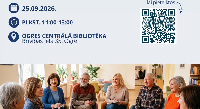 Senioru skolu pārstāvjus aicina pieteikties informatīvajam pasākumam Ogrē