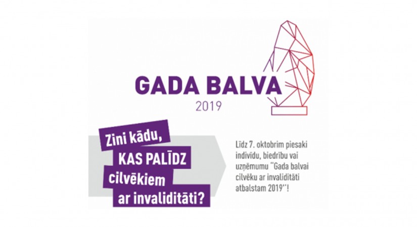 Piesaki nominantus konkursam “Gada balva cilvēku ar invaliditāti atbalstam”!