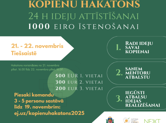 Kopienu hakatons: iespēja īstenot savu ideju kopienas labā