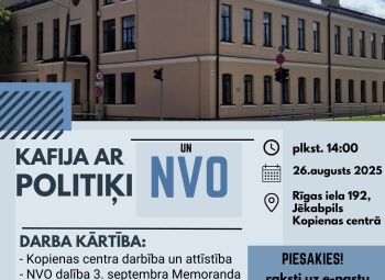 Aicinām uz sarunu un tikšanos “Kafija ar politiķi un NVO”