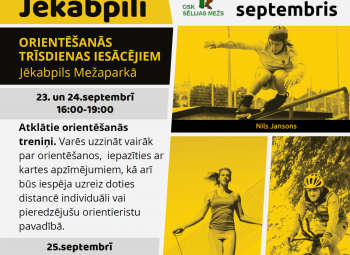 Orientēšanās sporta klubs “Sēlijas mežs” aicina Jēkabpils novada iedzīvotājus uz orientēšanās trīsdienām Jēkabpils Mežaparkā
