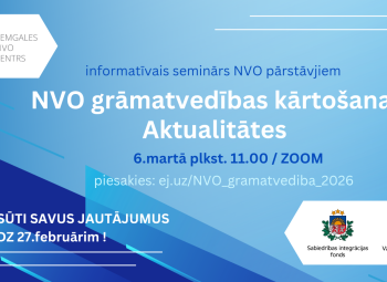Pieejami materiāli no informatīvā semināra par NVO grāmatvedības kārtošana