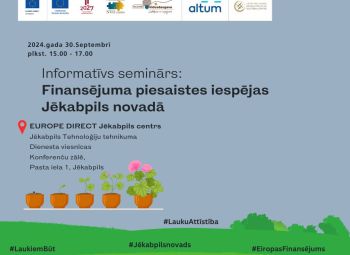Aicina interesentus uz informatīvo semināru par finansējuma piesaisti savām idejām