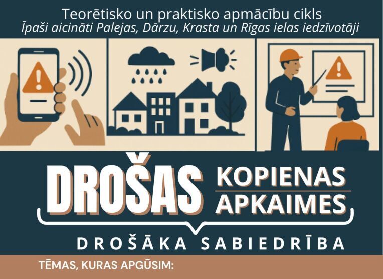 Apmācībās “Drošas kopienas - drošāka sabiedrība” jau šo piektdien un sestdien!