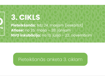 Pagarināta pieteikšanās NVO inkubatora 3.ciklam līdz 31.maijam