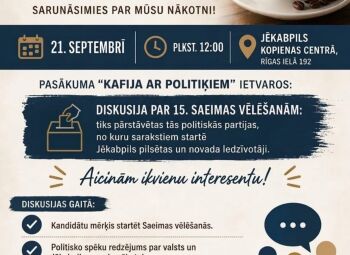 21. septembrī norisināsies diskusija par 15. Saeimas vēlēšanām