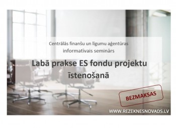 Aicinām apmeklēt rudens semināru ciklu “Labā prakse ES fondu projektu īstenošanā”