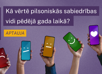 Aptauja – kāda ir pilsoniskā sabiedrība Latvijā? Kā vērtē pilsoniskās sabiedrības vidi pēdējā gada laikā? 