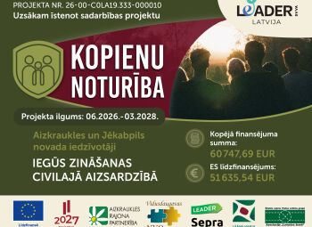 Apstiprināts starpvalstu sadarbības projekts “Kopienu noturība