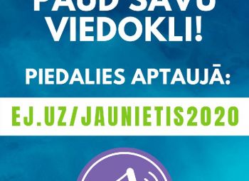 Turpinās Latvijas jauniešu aptauja 2020